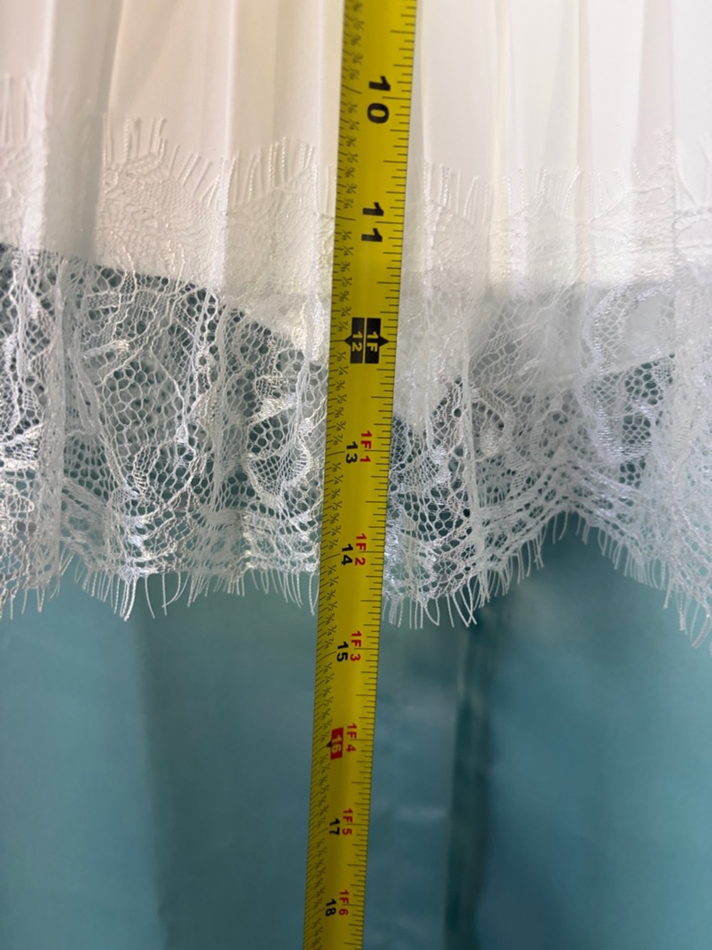 Boho White Pleated Lace/Chiffon Mini Skirt with Built in Shorts versatile piece - Picture 8 of 9